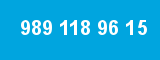 989 118 96 15 989 118 96 15